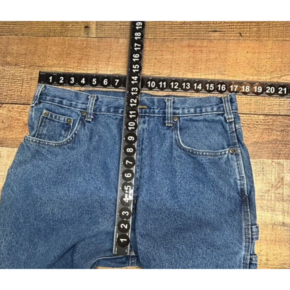*Carhartt Jeans Mens 36X34 Blue Carpenter Actual 34X33 Relaxed Fit Straight Leg - Picture 6 of 10